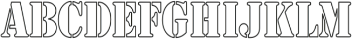 Army Hollow Thin ttf (100) Font LOWERCASE