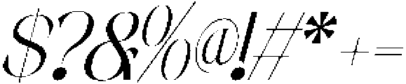 Aroba Modern Italic otf (400) Font OTHER CHARS