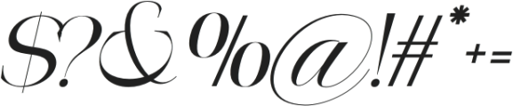 Aroney Slant Regular otf (400) Font OTHER CHARS