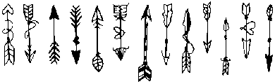 Arrows Regular otf (400) Font UPPERCASE