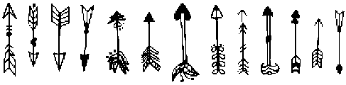 Arrows Regular otf (400) Font LOWERCASE