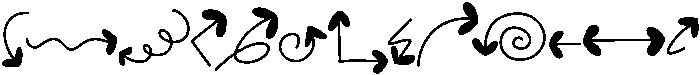 Arrows Regular otf (400) Font UPPERCASE