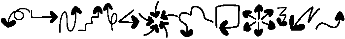 Arrows Regular otf (400) Font UPPERCASE