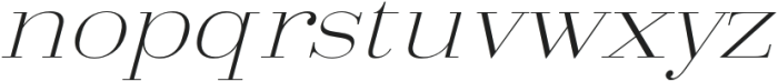 Arshila Extra Light Italic Expanded otf (200) Font LOWERCASE