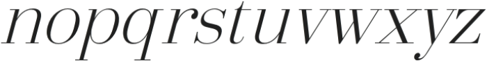 Arshila Extra Light Italic otf (200) Font LOWERCASE