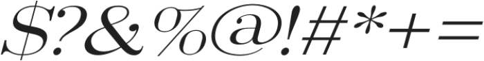 Arshila Italic Expanded otf (400) Font OTHER CHARS