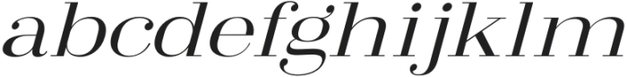 Arshila Italic Expanded otf (400) Font LOWERCASE