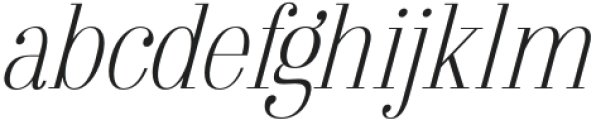 Arshila Thin Italic Condensed otf (100) Font LOWERCASE