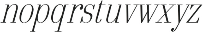 Arshila Thin Italic Condensed otf (100) Font LOWERCASE