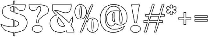 Arshine Outline otf (400) Font OTHER CHARS