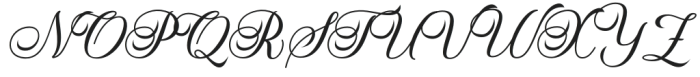 Arshinta Kirania Script Regular otf (400) Font UPPERCASE