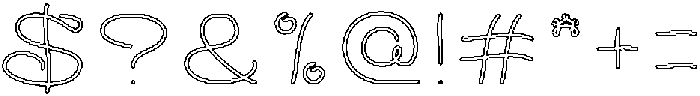 Art HEART-Hollow otf (400) Font OTHER CHARS