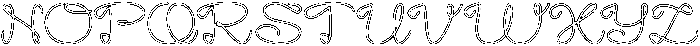 Art HEART-Hollow otf (400) Font UPPERCASE