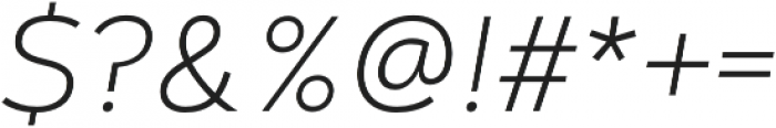 Artegra Sans Alt ExtraLight Italic otf (200) Font OTHER CHARS