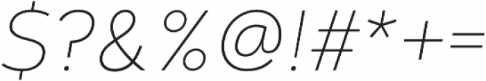 Artegra Sans Alt Thin Italic otf (100) Font OTHER CHARS