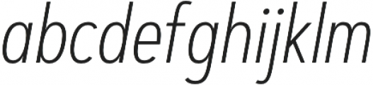 Artegra Sans Condensed Alt ExtraLight Italic otf (200) Font LOWERCASE