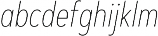 Artegra Sans Condensed Alt Thin Italic otf (100) Font LOWERCASE
