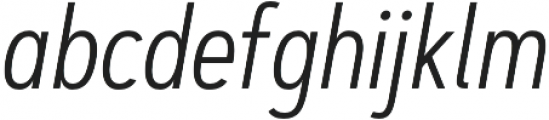 Artegra Sans Condensed Light Italic otf (300) Font LOWERCASE