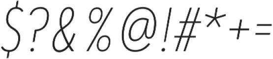 Artegra Sans Condensed Thin Italic otf (100) Font OTHER CHARS