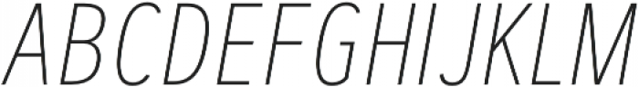 Artegra Sans Condensed Thin Italic otf (100) Font UPPERCASE