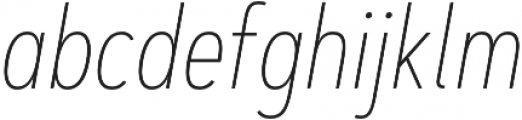 Artegra Sans Condensed Thin Italic otf (100) Font LOWERCASE