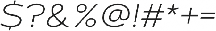 Artegra Sans Extended Alt ExtraLight Italic otf (200) Font OTHER CHARS