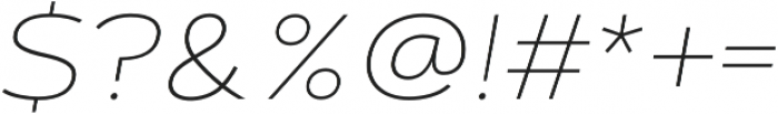 Artegra Sans Extended Alt Thin Italic otf (100) Font OTHER CHARS