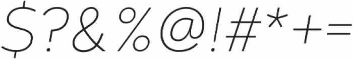 Artegra Sans SC Thin Italic otf (100) Font OTHER CHARS