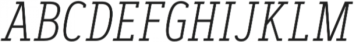 Artegra Slab Condensed ExtraLight Italic otf (200) Font UPPERCASE