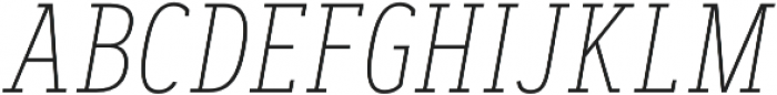 Artegra Slab Condensed Thin Italic otf (100) Font UPPERCASE