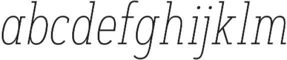 Artegra Slab Condensed Thin Italic otf (100) Font LOWERCASE