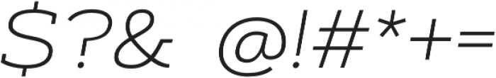 Artegra Slab Extended ExtraLight Italic otf (200) Font OTHER CHARS
