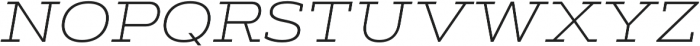 Artegra Slab Extended ExtraLight Italic otf (200) Font UPPERCASE