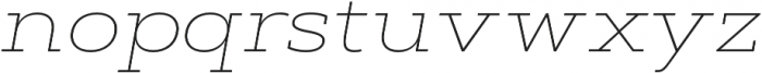 Artegra Slab Extended Thin Italic otf (100) Font LOWERCASE