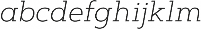 Artegra Slab ExtraLight Italic otf (200) Font LOWERCASE