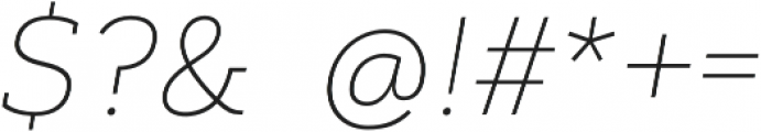 Artegra Slab Thin Italic otf (100) Font OTHER CHARS