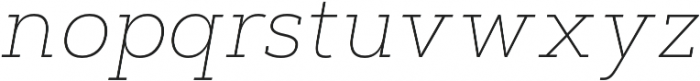 Artegra Slab Thin Italic otf (100) Font LOWERCASE