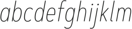Artegra Soft Cn Thin Italic otf (100) Font LOWERCASE