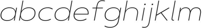 Artegra Soft Ex Thin Italic otf (100) Font LOWERCASE
