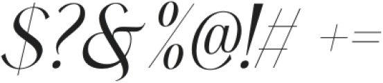 Artena-Italic otf (400) Font OTHER CHARS