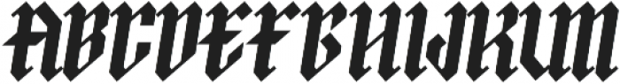 ArthurBlack Bold Italic otf (700) Font UPPERCASE