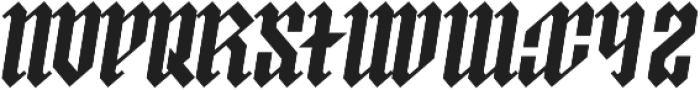 ArthurBlack Bold Italic otf (700) Font UPPERCASE