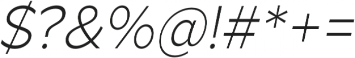 Arthura Thin Italic otf (100) Font OTHER CHARS