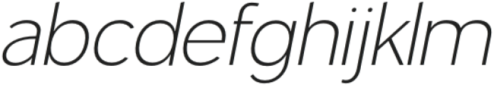 Articulo ExtraLight Slanted otf (200) Font LOWERCASE