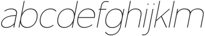 Articulo Thin Slanted otf (100) Font LOWERCASE