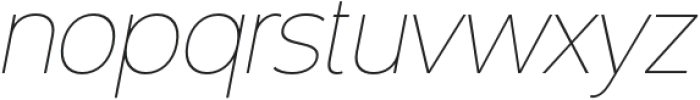 Articulo Thin Slanted otf (100) Font LOWERCASE