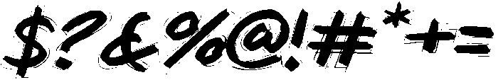 Artistic Process Italic otf (400) Font OTHER CHARS