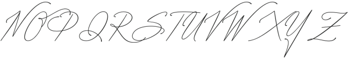 Artistic Sigature Regular otf (400) Font UPPERCASE