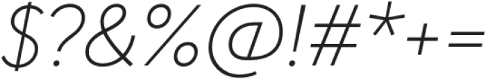 Artnoova Thin Italic otf (100) Font OTHER CHARS