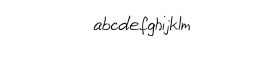 Ariana T. Free Hand Script Font LOWERCASE